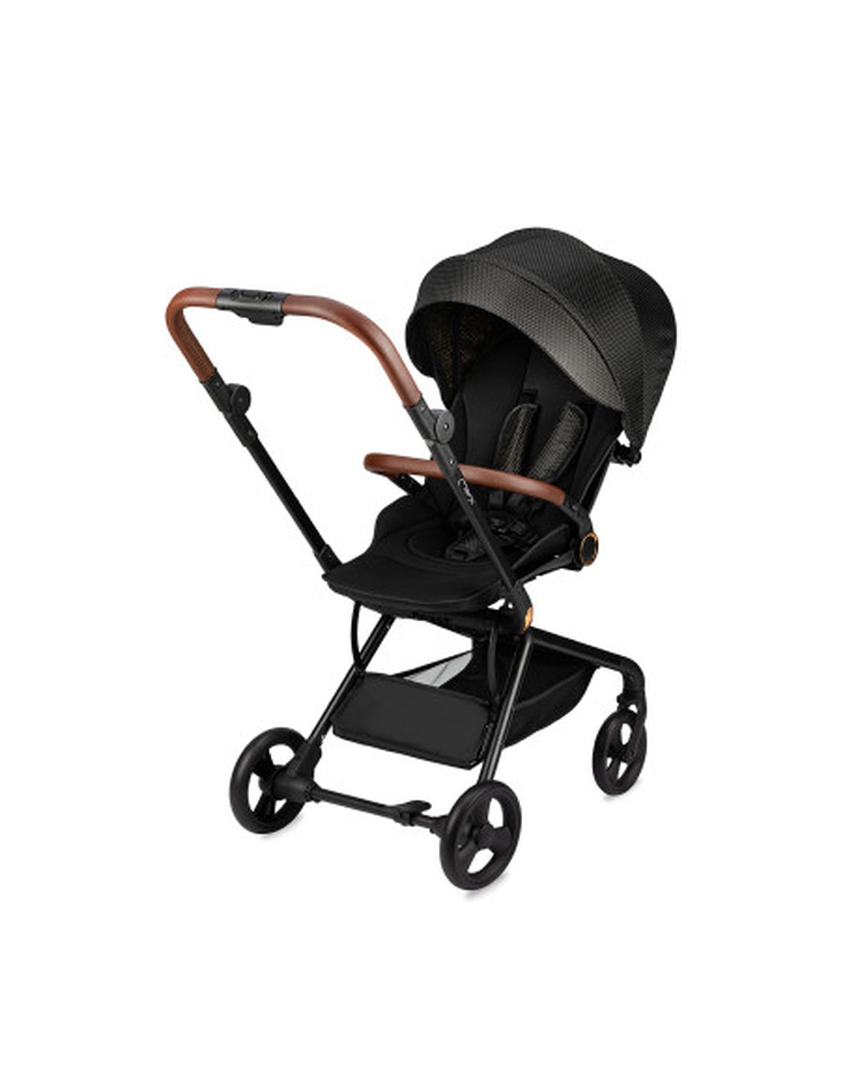 MoMi ADELLE Kinderwagen schwarz-gold, leicht, wendig