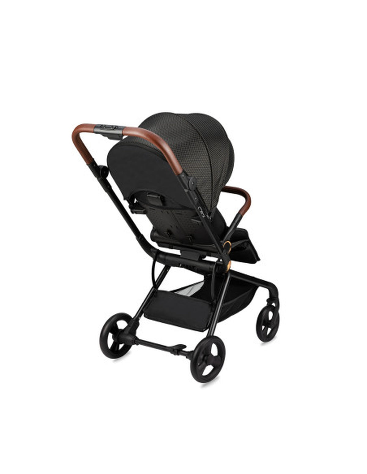 MoMi ADELLE Kinderwagen schwarz-gold, leicht, wendig