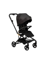 MoMi ADELLE Kinderwagen schwarz-gold, leicht, wendig