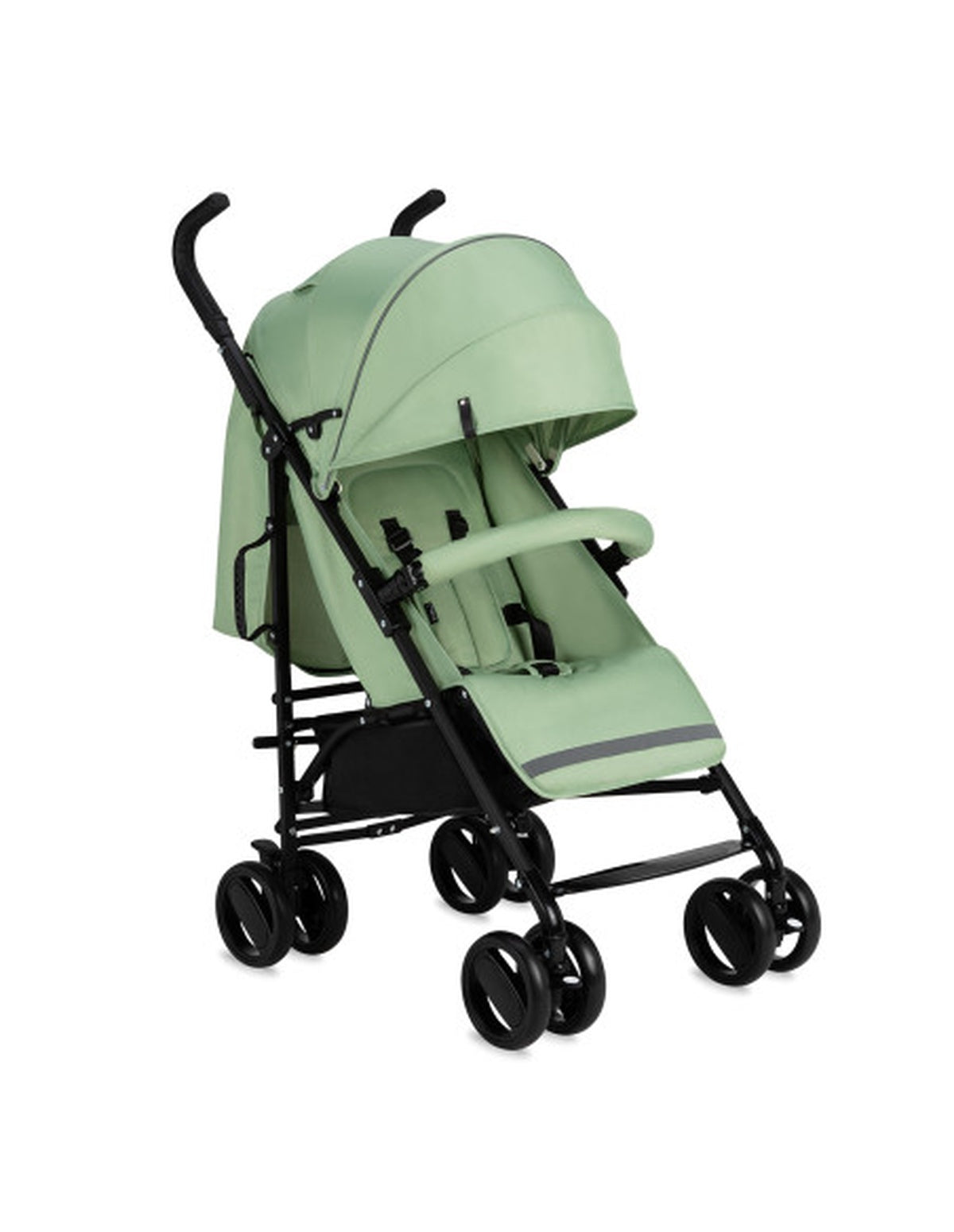 MoMi AKIRA Kinderwagen in Grün - leicht, wendig, mit Faltmechanismus