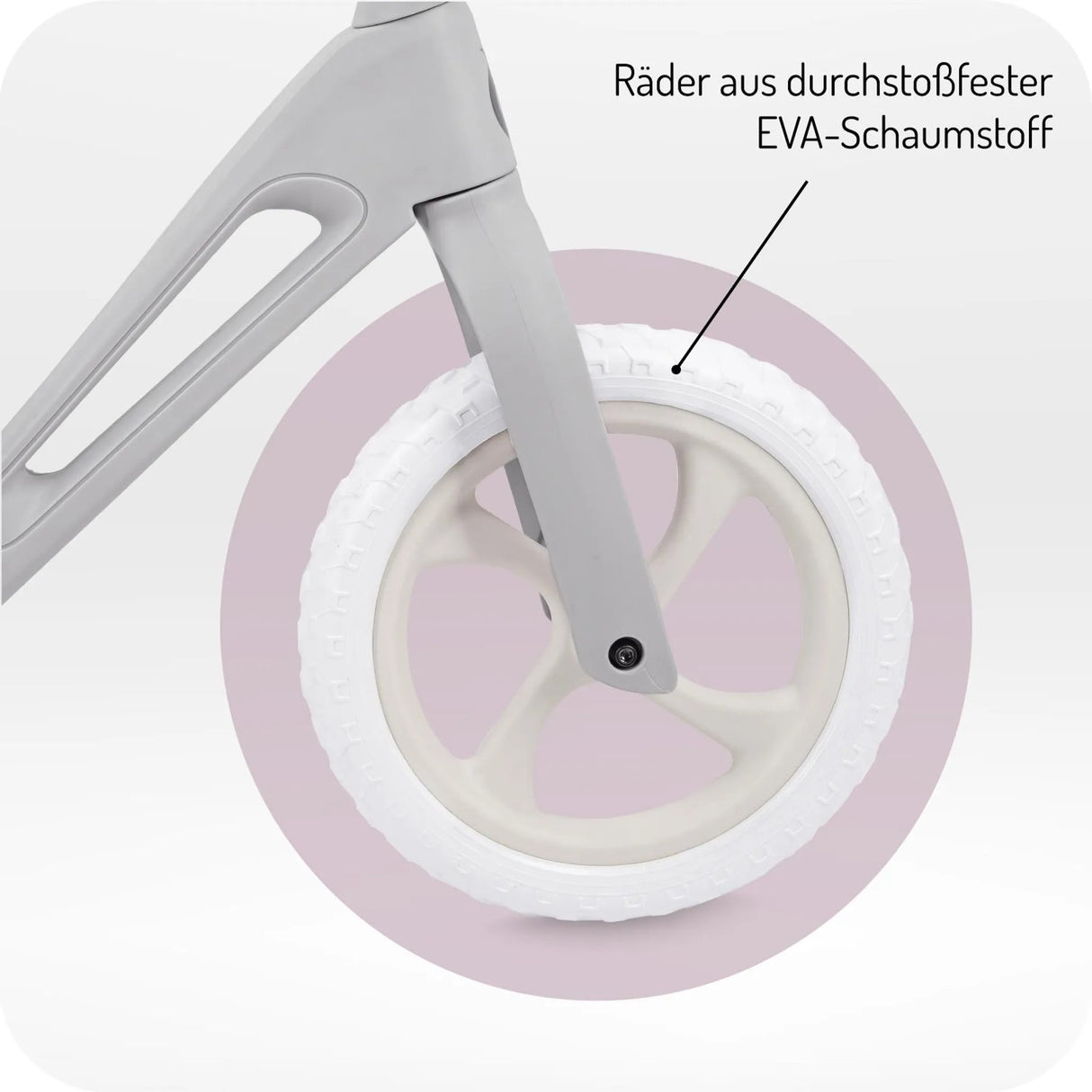 Räder aus durchstoßfestem EVA-Schaumstoff in hellem Design