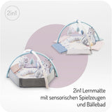 2-in-1 Lernmatte mit Spielbogen und Bällebad für Babys
