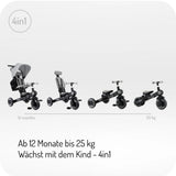 4-in-1 Kinderfahrzeug, anpassbar für verschiedene Altersstufen und Gewichte