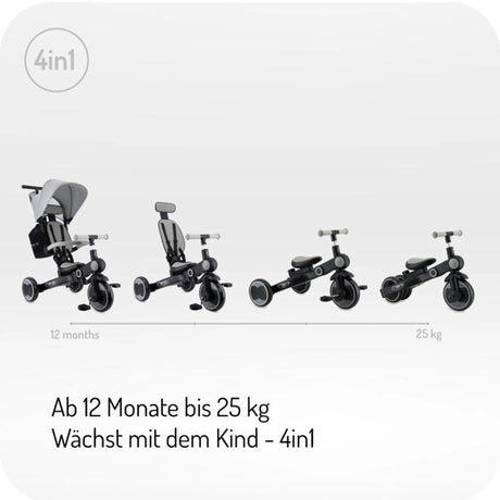 4-in-1 Kinderfahrzeug, anpassbar für verschiedene Altersstufen und Gewichte