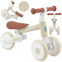 Kinderfahrzeug in Beige mit braunem Sitz und stabilen Rädern