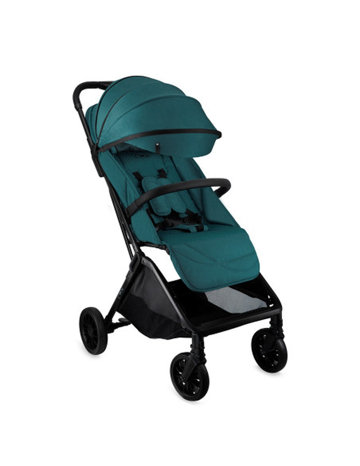 MoMi ANDREA Kinderwagen in Grün mit automatischem Klappmechanismus