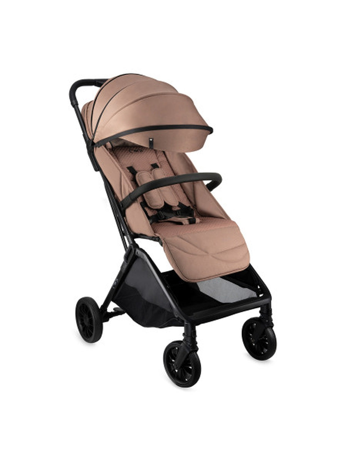 MoMi ANDREA Kinderwagen in Beige mit automatischem Klappmechanismus