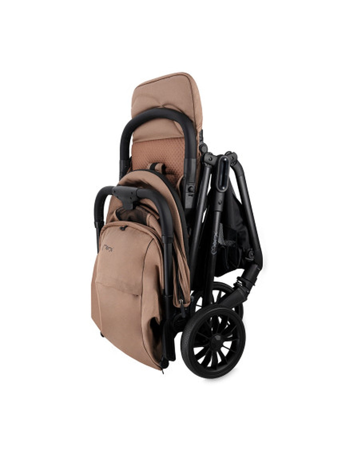 MoMi ANDREA Kinderwagen in Beige mit automatischem Klappmechanismus
