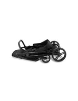 MoMi CLARA Kinderwagen in Schwarz - geräumig, verstellbarer Griff