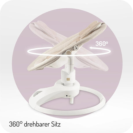 360° drehbarer Sitz in neutralen Farben für vielseitige Nutzung