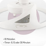 Weißes Gerät mit Timer und 10 Melodien für Entspannung