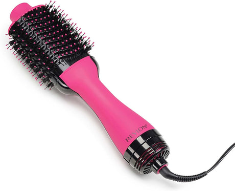 Detailansicht des pinkfarbenen Haartrockners