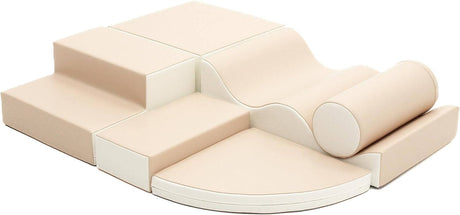 Modulares Spielzeug aus Schaumstoff in sanften Beige- und Cremetönen