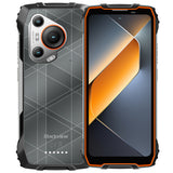 Blackview BL7000 Outdoor Smartphone – Rückseite und Vorderseite frontal leicht überlappend und buntem Dispaly frontal