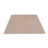 Beige Schaumstoffmatte mit Steckverbindungen, quadratische Form, rutschfest