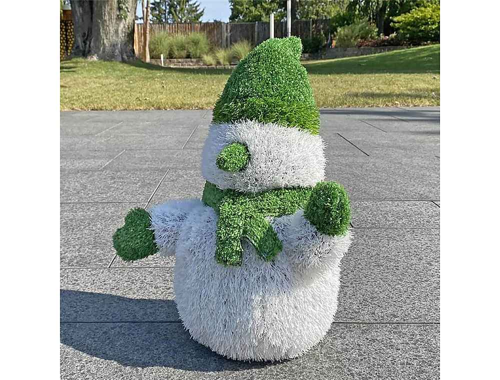 AniPlants Grasfigur Schneemann 60 cm im Garten