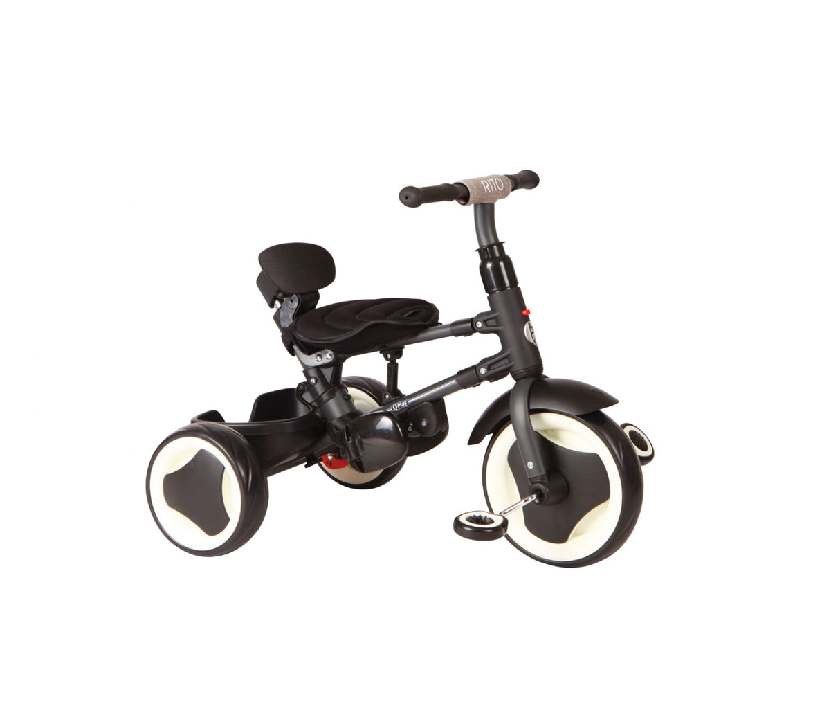 Volare QPlay Rito Tricycle Deluxe - faltbares Dreirad für Kinder 10-36 Monaten mit verstellbarer Schiebestange und Sicherheitsfunktionen