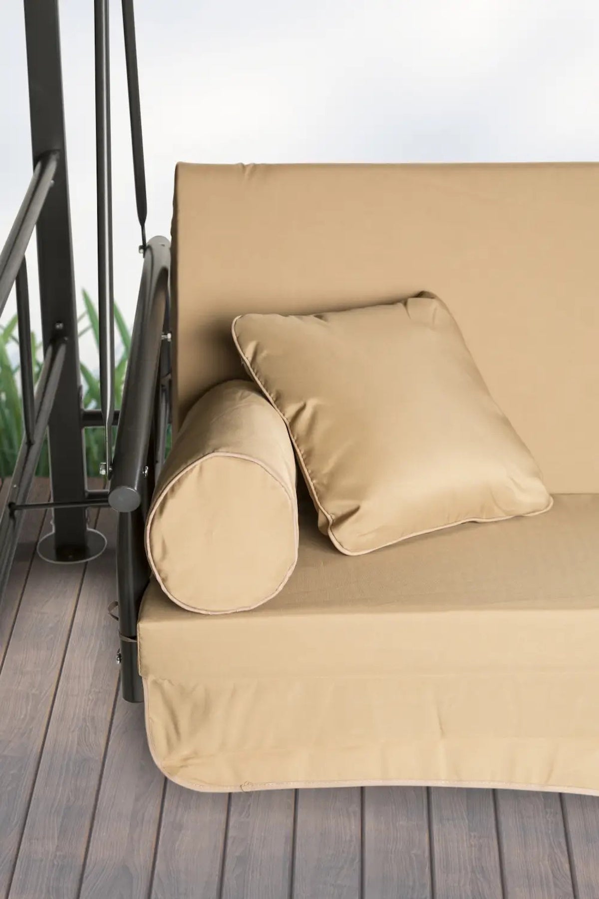 PureHaven Hollywoodschaukel Toskana – Gartenliege für 3 Personen, verstellbare Rückenlehne, inkl. Sitzauflage, wetterfest