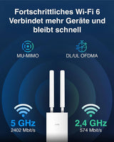 7links WLR-1260 Outdoor WLAN-Repeater – WiFi 6, 3000 Mbit/s, PoE, IP65, bis 150 m Reichweite