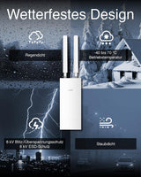7links WLR-1260 Outdoor WLAN-Repeater – WiFi 6, 3000 Mbit/s, PoE, IP65, bis 150 m Reichweite