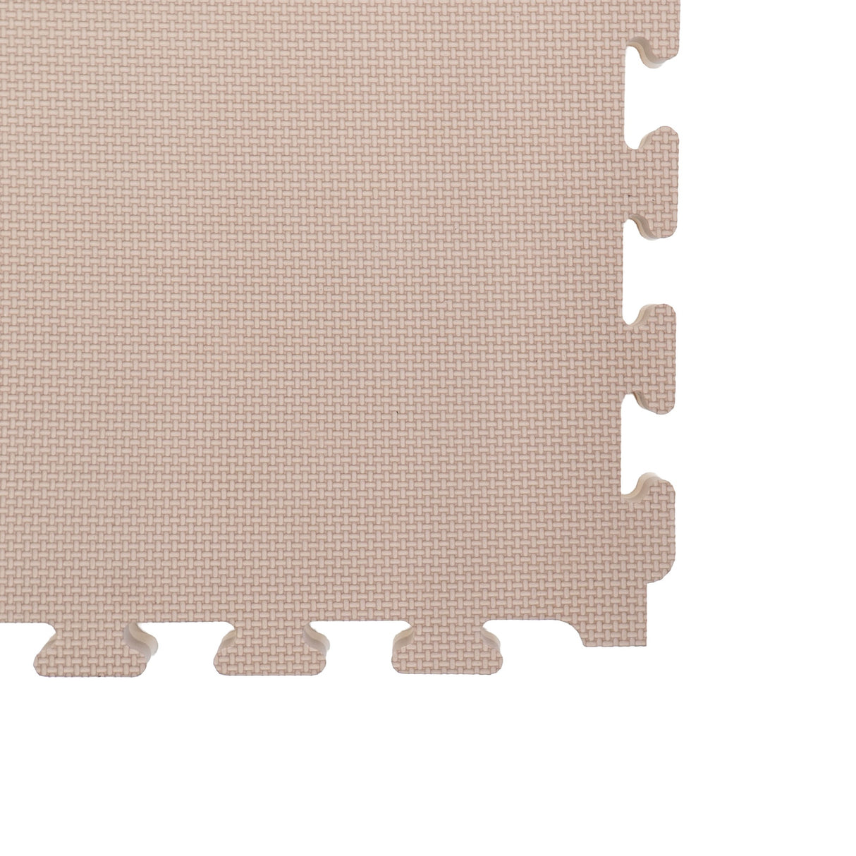 Beige Schaumstoffmatte mit strukturiertem Muster und Steckverbindungen