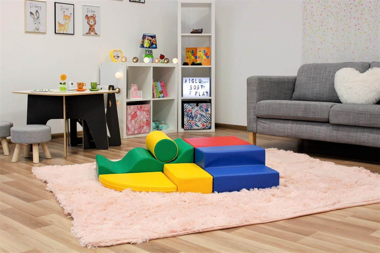 IGLU Set 28 - 6 XL Spielbauklötzen aus Schaumstoff für Kinder - Kreative Softbausteine zum Klettern und Krabbeln