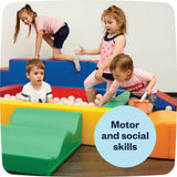 IGLU Softplay Buntes Bällebad aus Schaumstoffbausteinen für sensorisches Abenteuer & kreatives Spielen