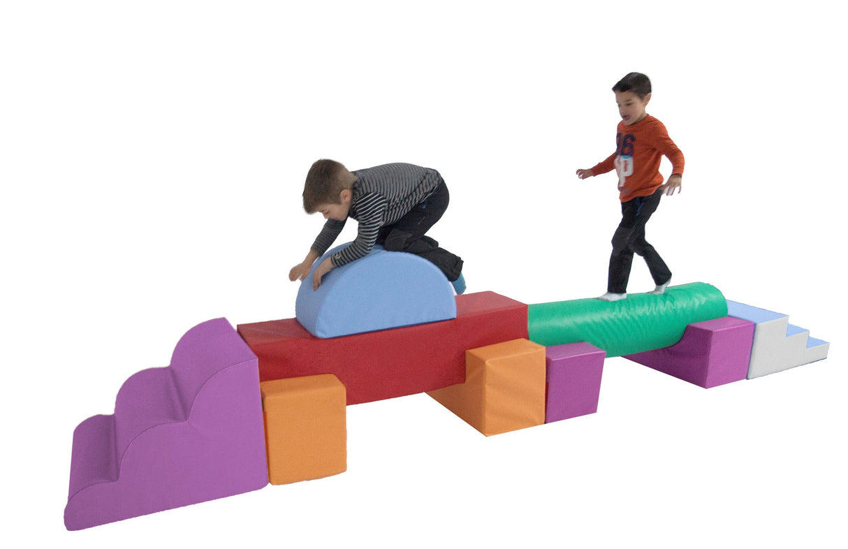 Sumo Didactic - Softbausteine ab 3 Jahren – 9-tlg. Motorik-Set für Kindergarten & Zuhause | Hygienisch, antibakteriell & robust | Fördert Bewegung, Spiel & soziale Entwicklung