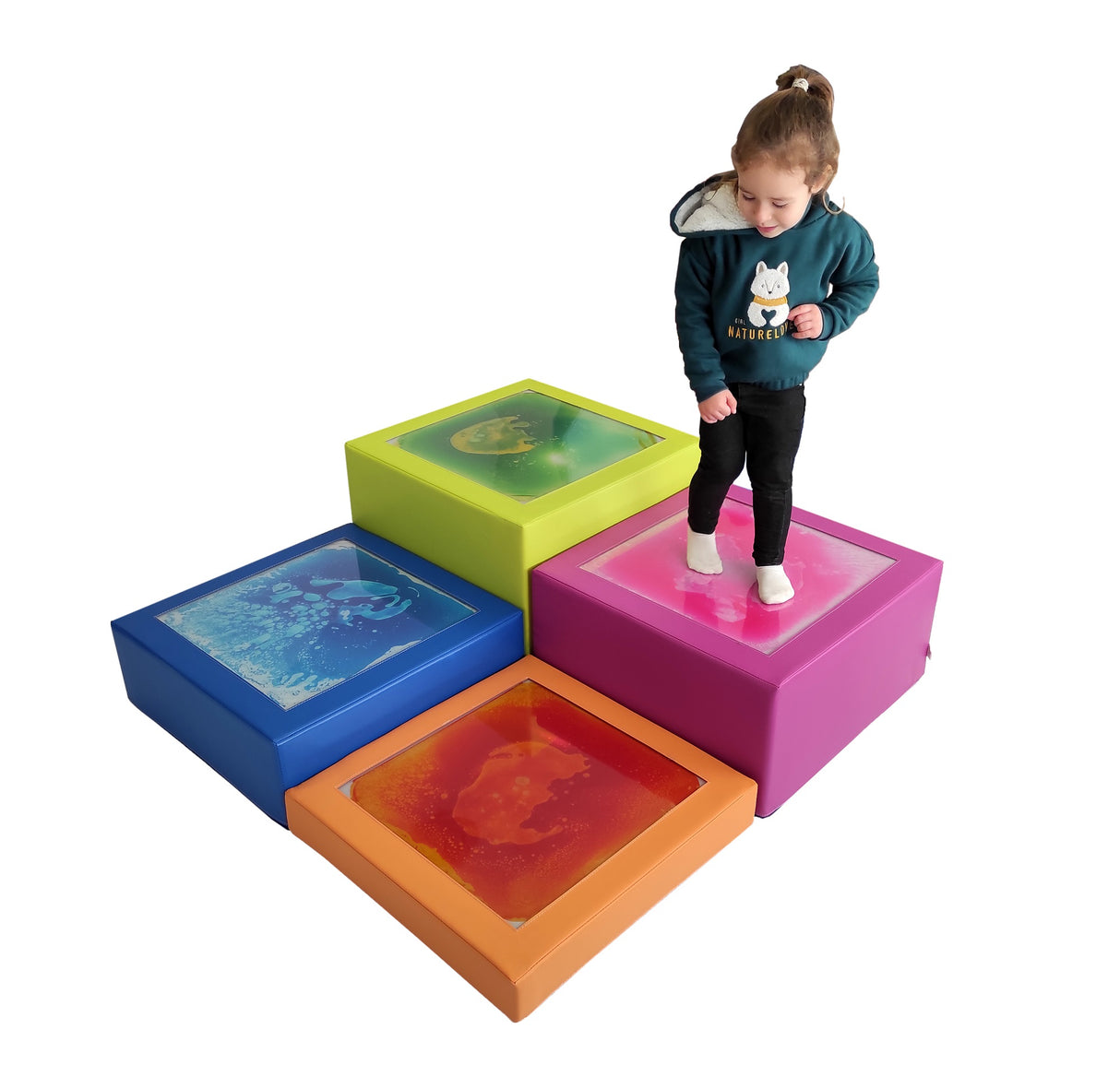 Sumo Didactic - Softbausteine ab 18 Monaten – 4-tlg. Set aus antibakteriellem Schaumstoff | Hygienisch, robust & waschbar | Fördert Sensorik & Spielspaß für Kleinkinder