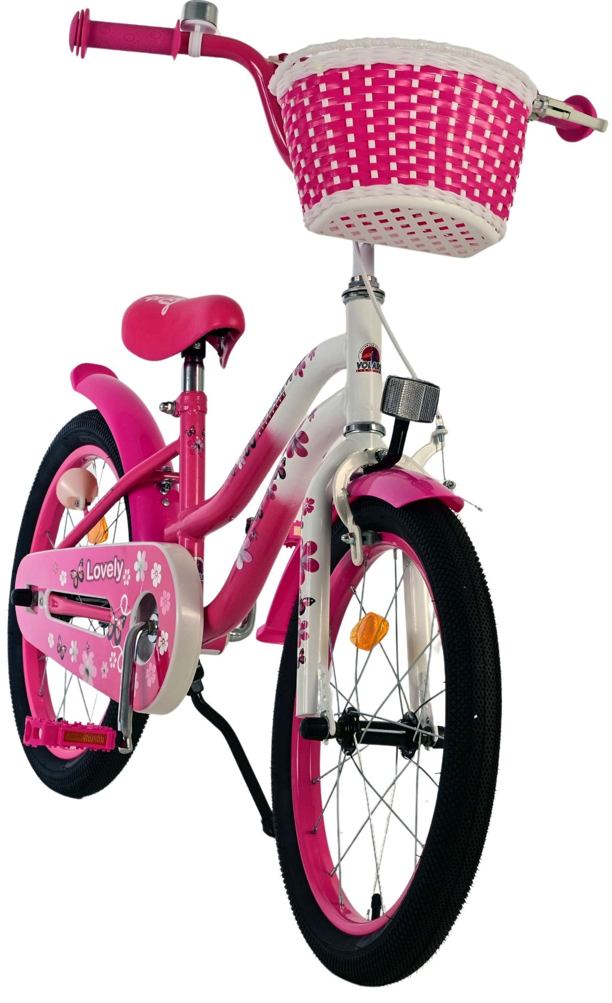 Volare Lovely Kinderfahrrad – Mädchen – 18 Zoll – Rosa Weiß