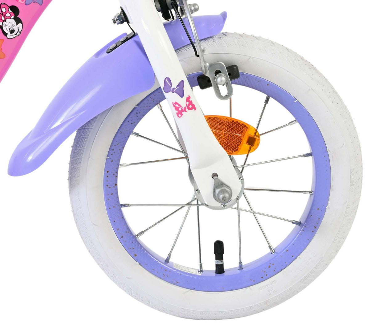 Volare Disney Minnie – die süßeste Minnie aller Zeiten! Kinderfahrrad - Mädchen - 12 Zoll - Rosa - Zwei Handbremsen