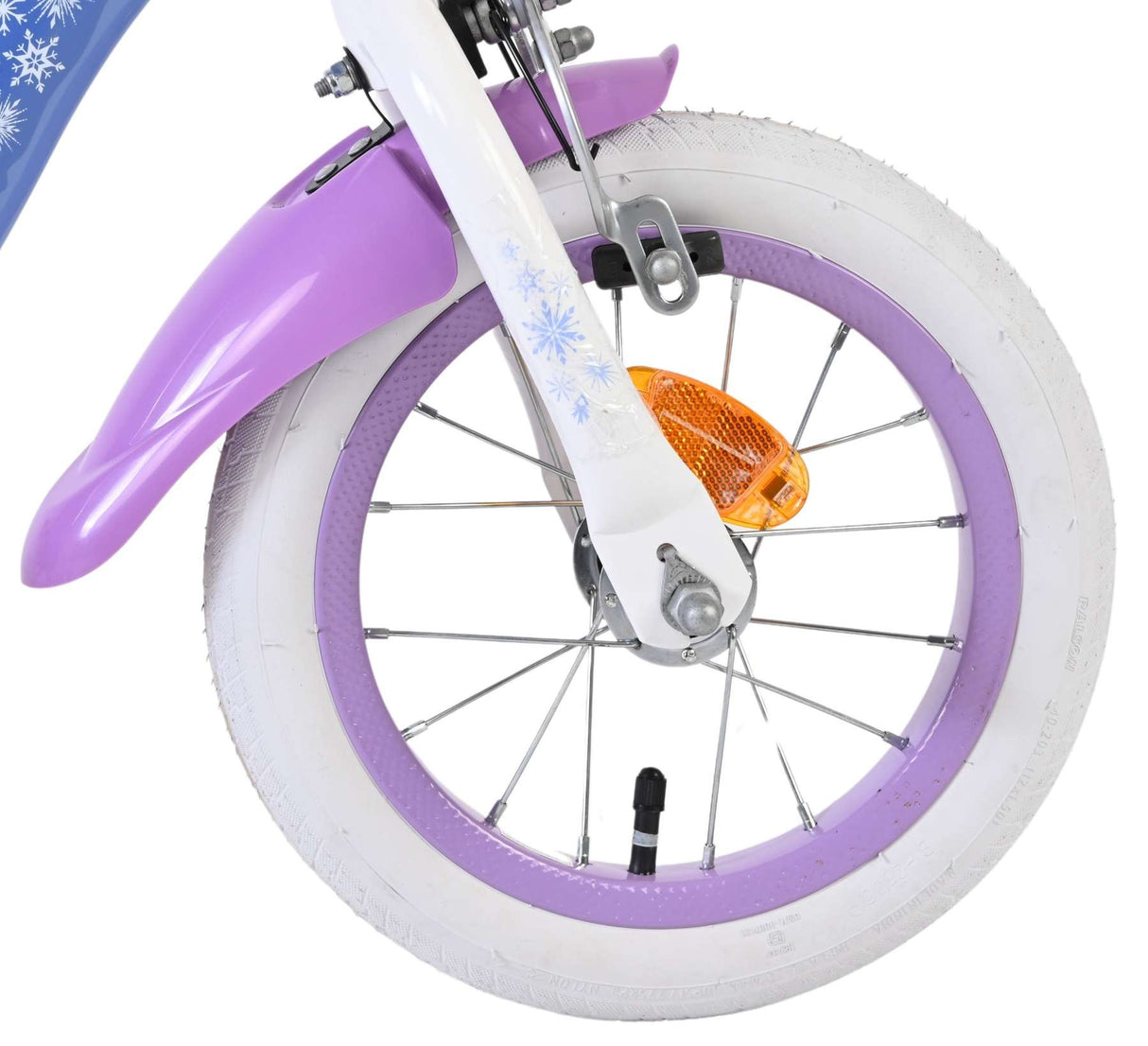 Volare Disney Frozen 2 Kinderfahrrad - Mädchen - 12 Zoll - Blau/Lila - Zwei Handbremsen