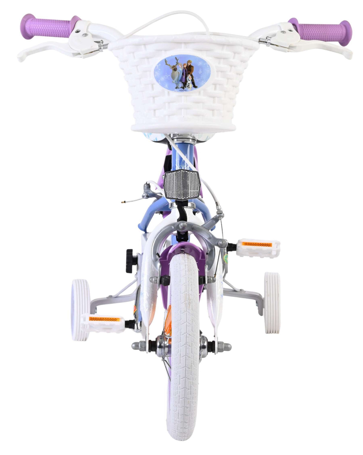 Volare Disney Frozen 2 Kinderfahrrad - Mädchen - 12 Zoll - Blau/Lila - Zwei Handbremsen