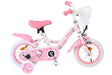 Rosa Kinderfahrrad mit Hello Kitty-Motiv und Stützrädern