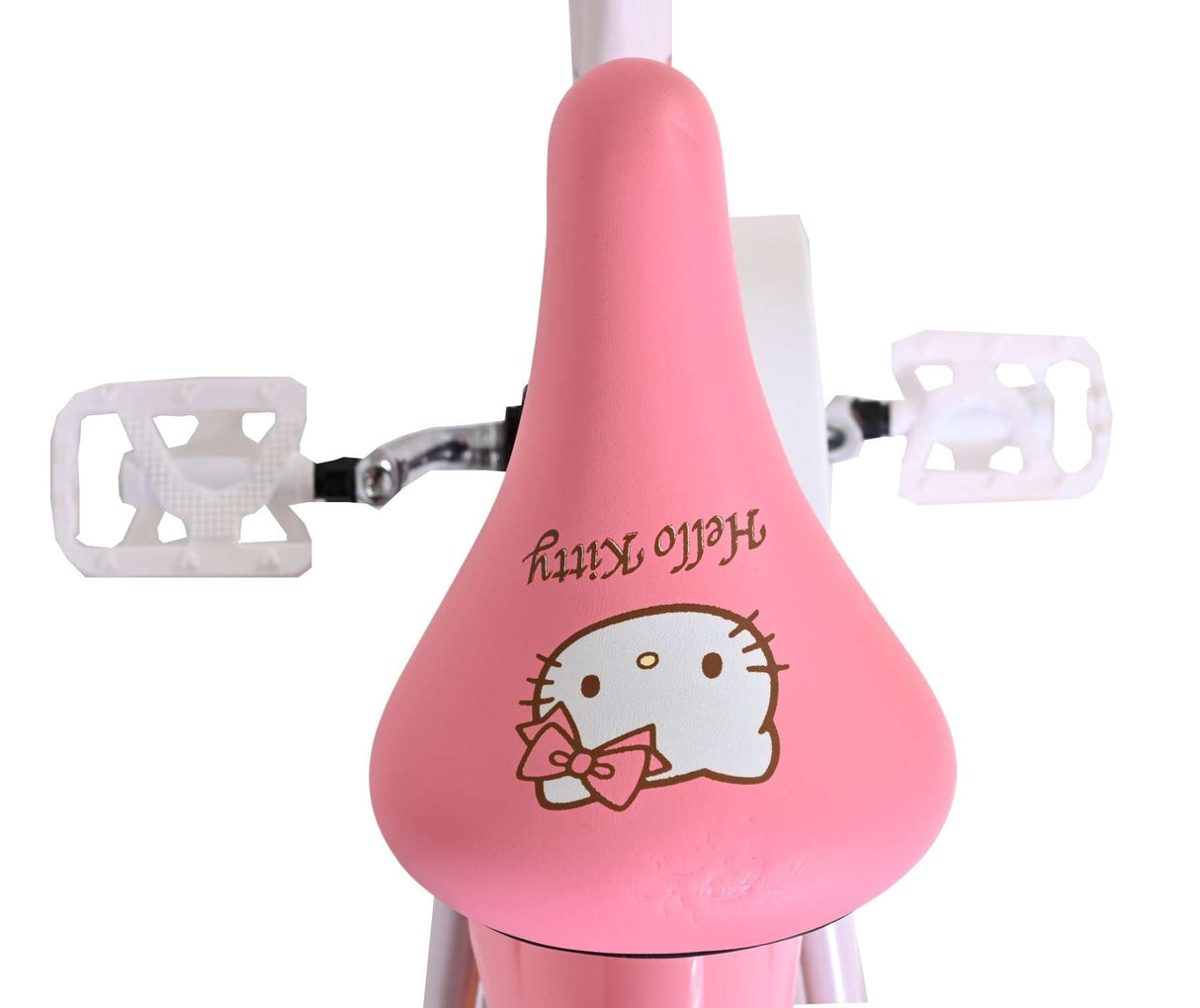 Rosa Fahrradsattel mit Hello Kitty Motiv und Schleife