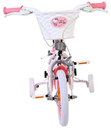 Rosa Kinderfahrrad mit Hello Kitty Korb und Stützrädern