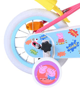 Buntes Kinderfahrrad mit Peppa Wutz Motiven und weißem Reifen
