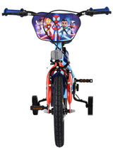 Volare Spidey Kinderfahrrad - Jungen - 14 Zoll - Blau Rot - Zwei Handbremsen