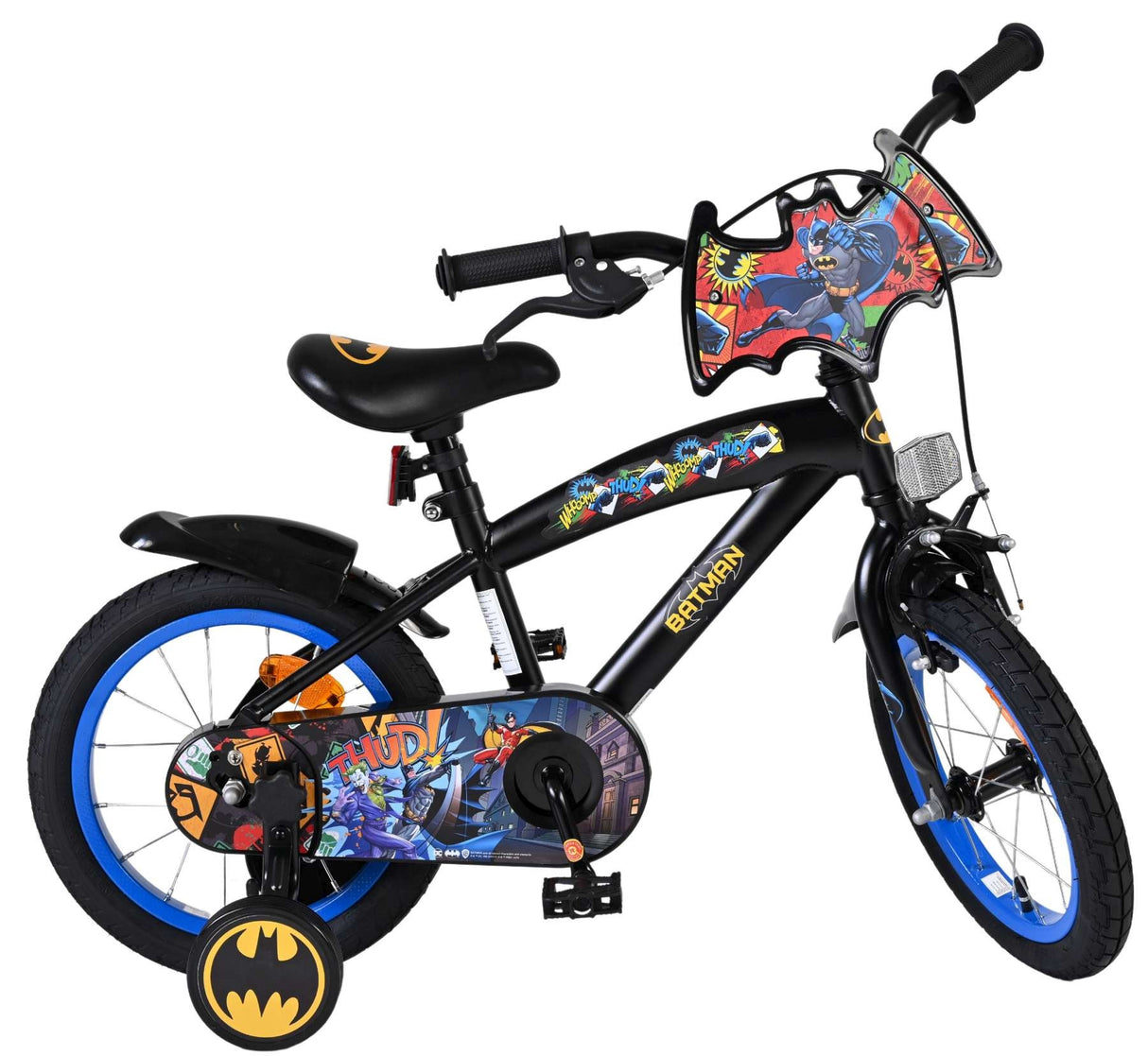 Volare Batman Kinderfahrrad - Jungen - 14 Zoll - Schwarz