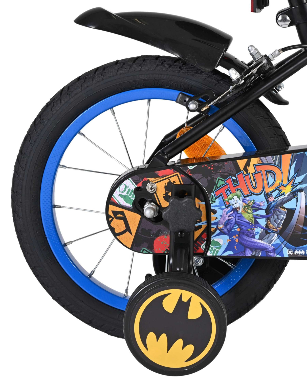 Volare Batman Kinderfahrrad - Jungen - 14 Zoll - Schwarz - Zwei Handbremsen