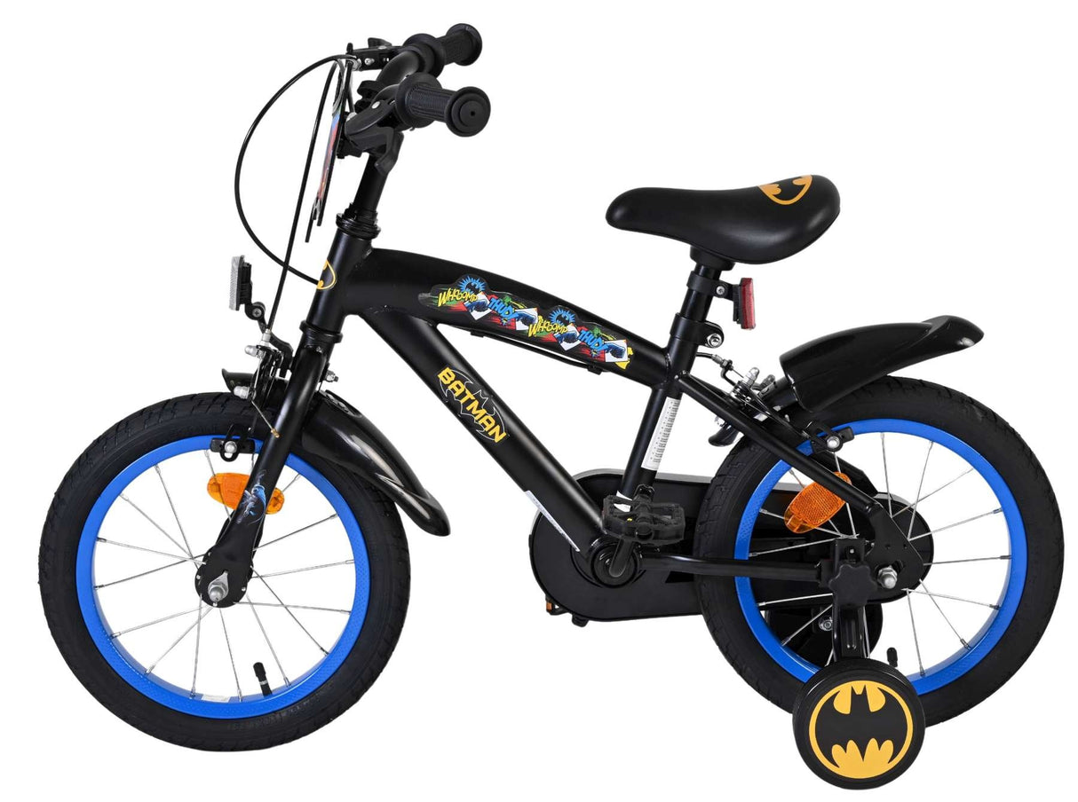 Volare Batman Kinderfahrrad - Jungen - 14 Zoll - Schwarz - Zwei Handbremsen