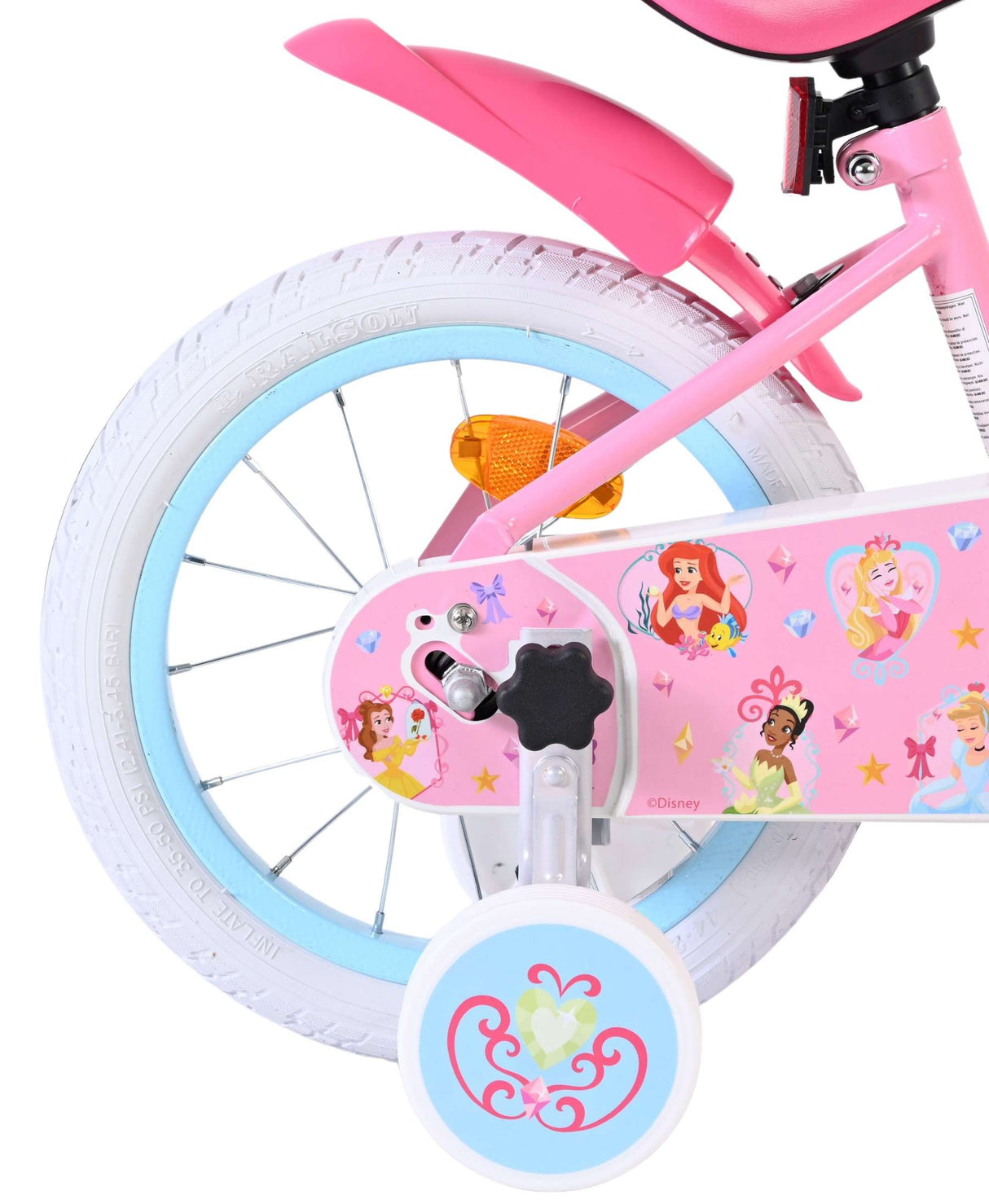 Volare Disney Princess Kinderfahrrad - Mädchen - 14 Zoll - Rosa