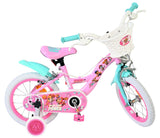 Volare Paw Patrol Kinderfahrrad Mädchen 14 Zoll Rosa – mit zwei Handbremsen, abnehmbare Stützräder und Korb