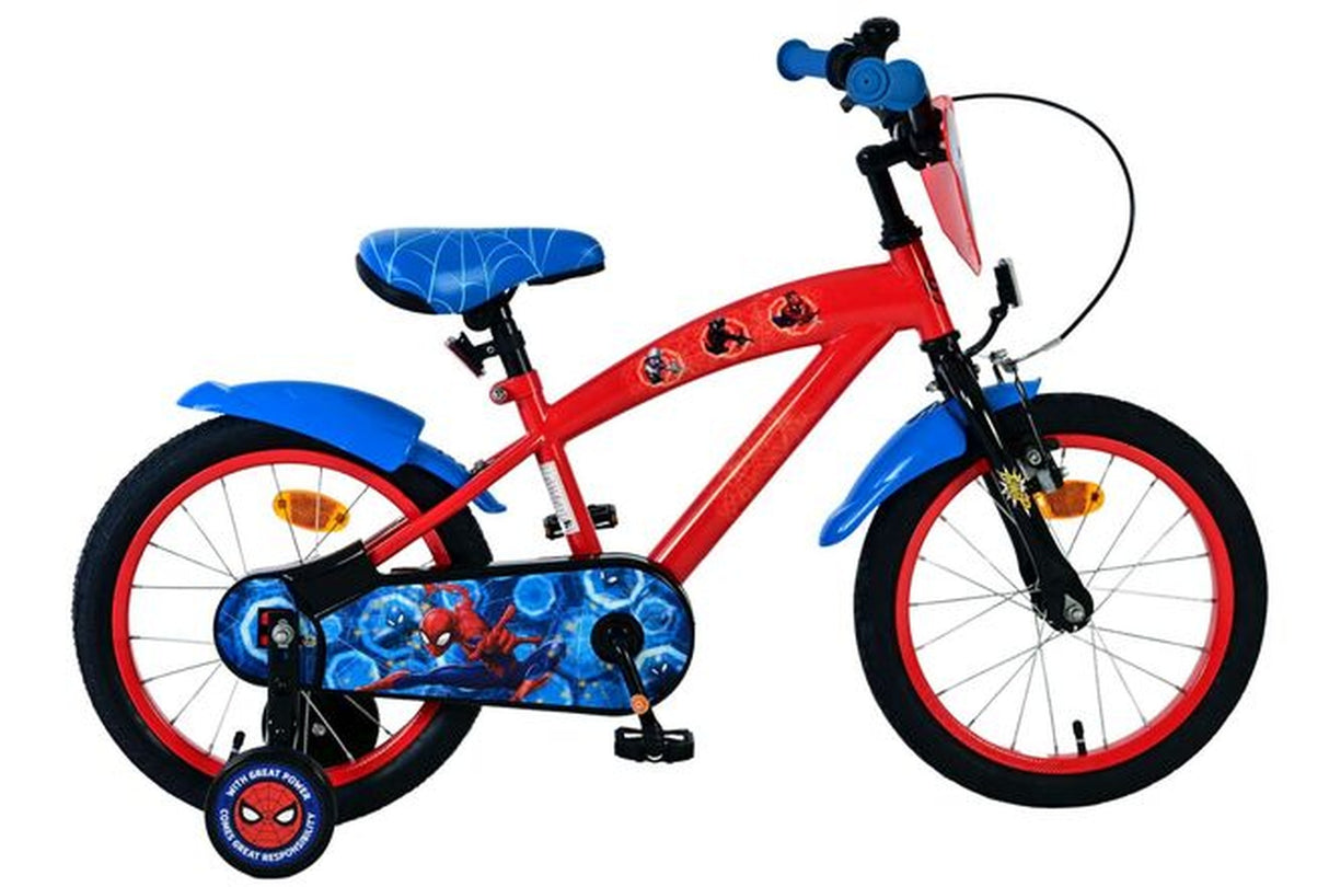 Volare Spider-Man Kinderfahrrad - Jungen - 16 Zoll - Rot