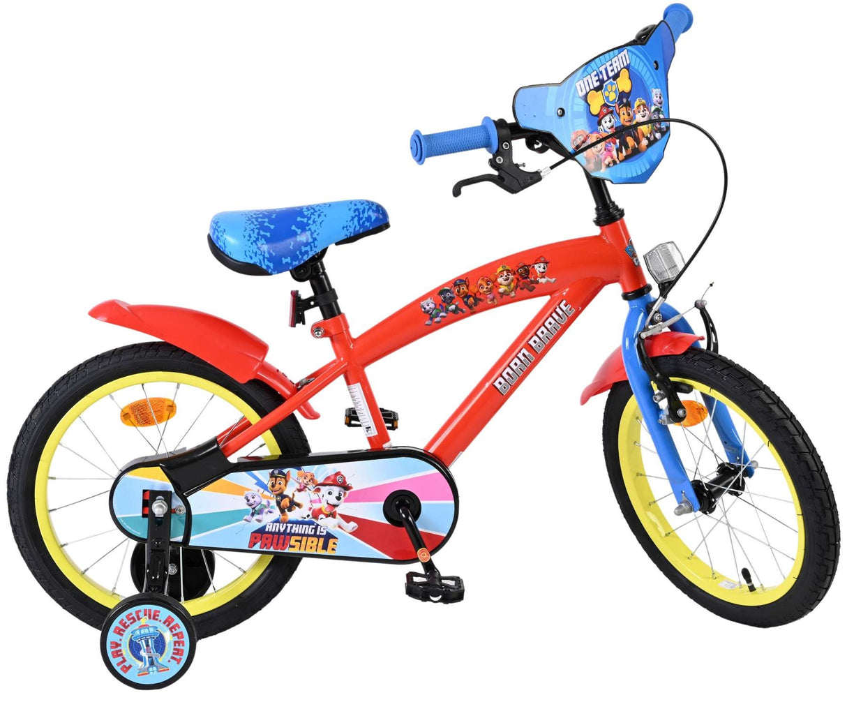 Volare Paw Patrol Kinderfahrrad - Jungen - 16 Zoll - Rot Blau