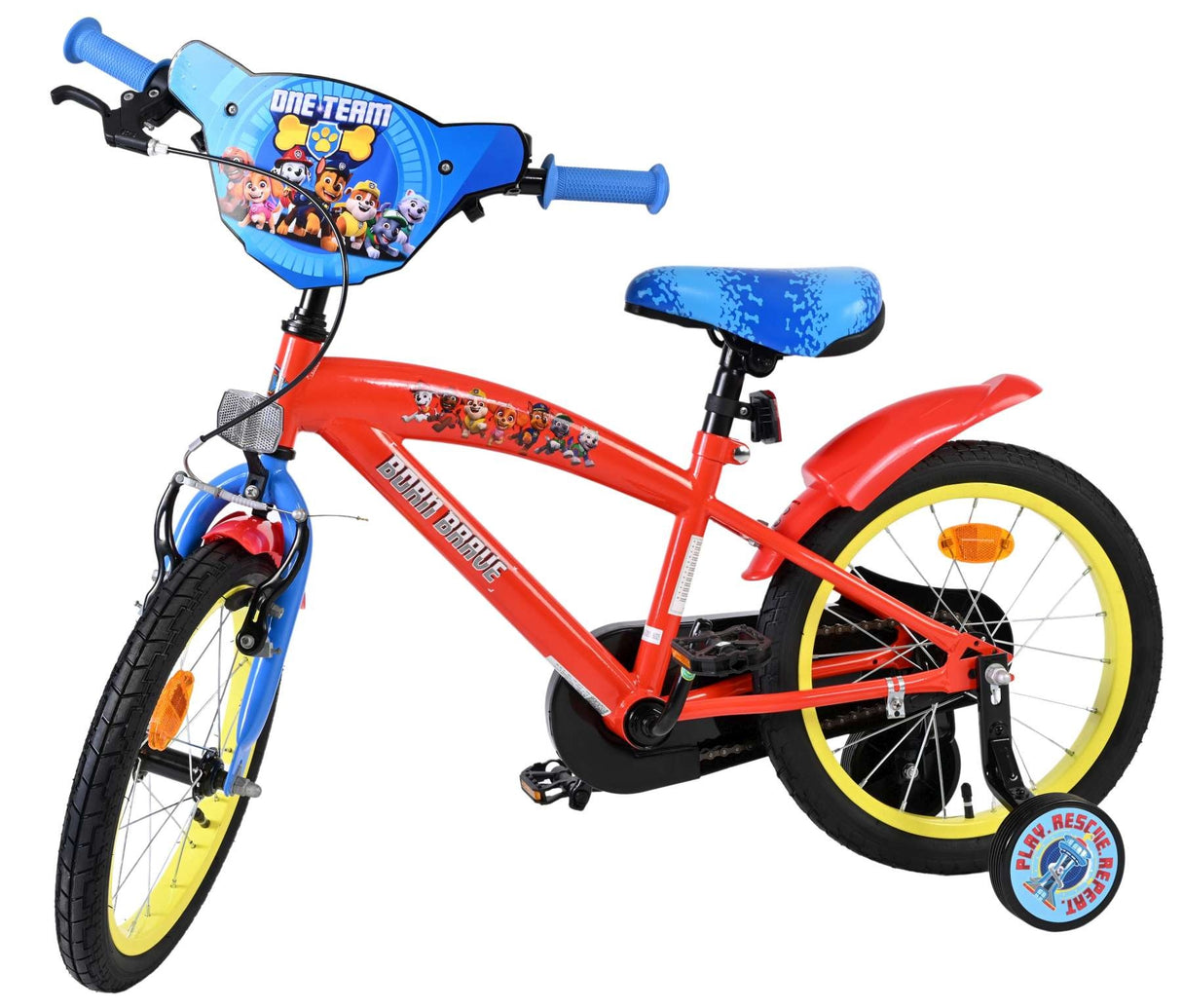 Volare Paw Patrol Kinderfahrrad - Jungen - 16 Zoll - Rot Blau