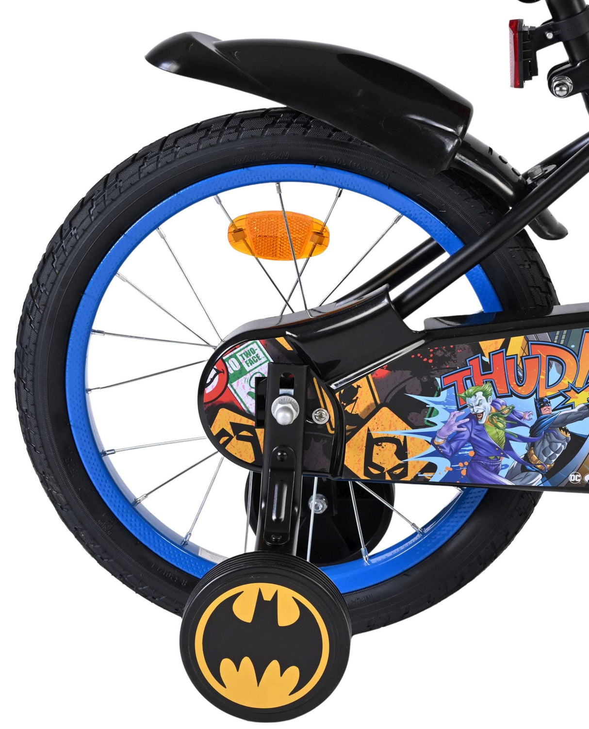 Volare ultimatives Batman 16-Zoll Kinderfahrrad - Sicherheit, Komfort und Spaß in einem!