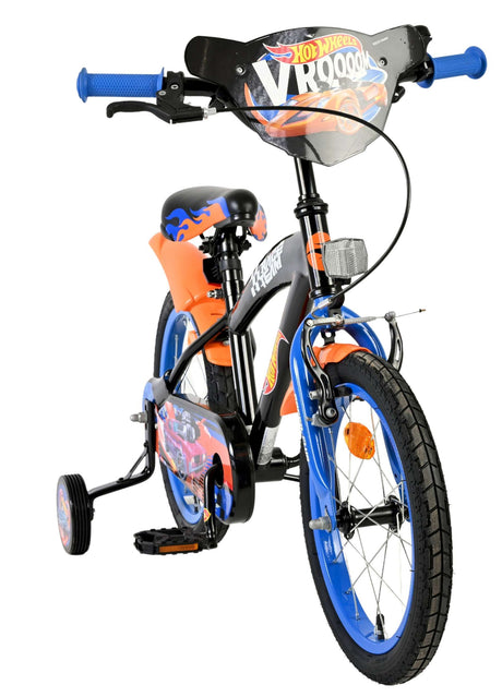 Kinderfahrrad mit buntem Design, Stützrädern und sportlichem Lenker