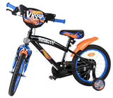 Volare Hot Wheels Kinderfahrrad – Jungen – 16 Zoll – Schwarz, Orange, Blau – cooles Racing-Design für 4-6 Jahre