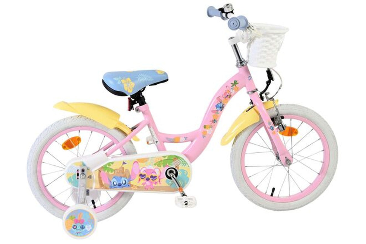 Volare Disney Stitch Kinderfahrrad - Mädchen - 16 Zoll - Rosa